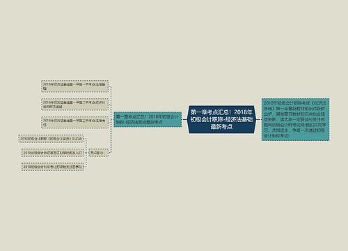 第一章考点汇总！2018年初级会计职称-经济法基础最新考点