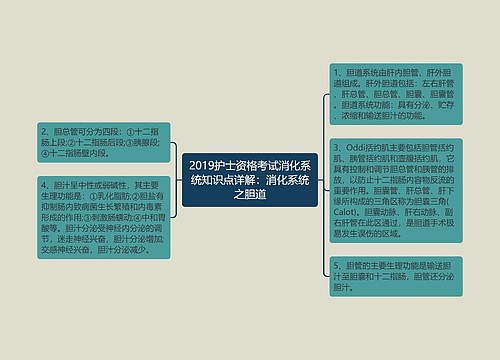 2019护士资格考试消化系统知识点详解：消化系统之胆道