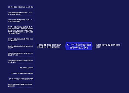 2018年中级会计职称经济法第一章考点: 总论