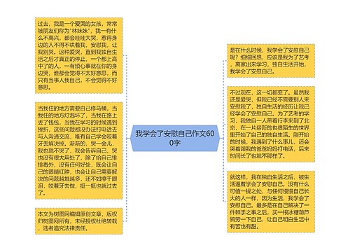 我学会了安慰自己作文600字