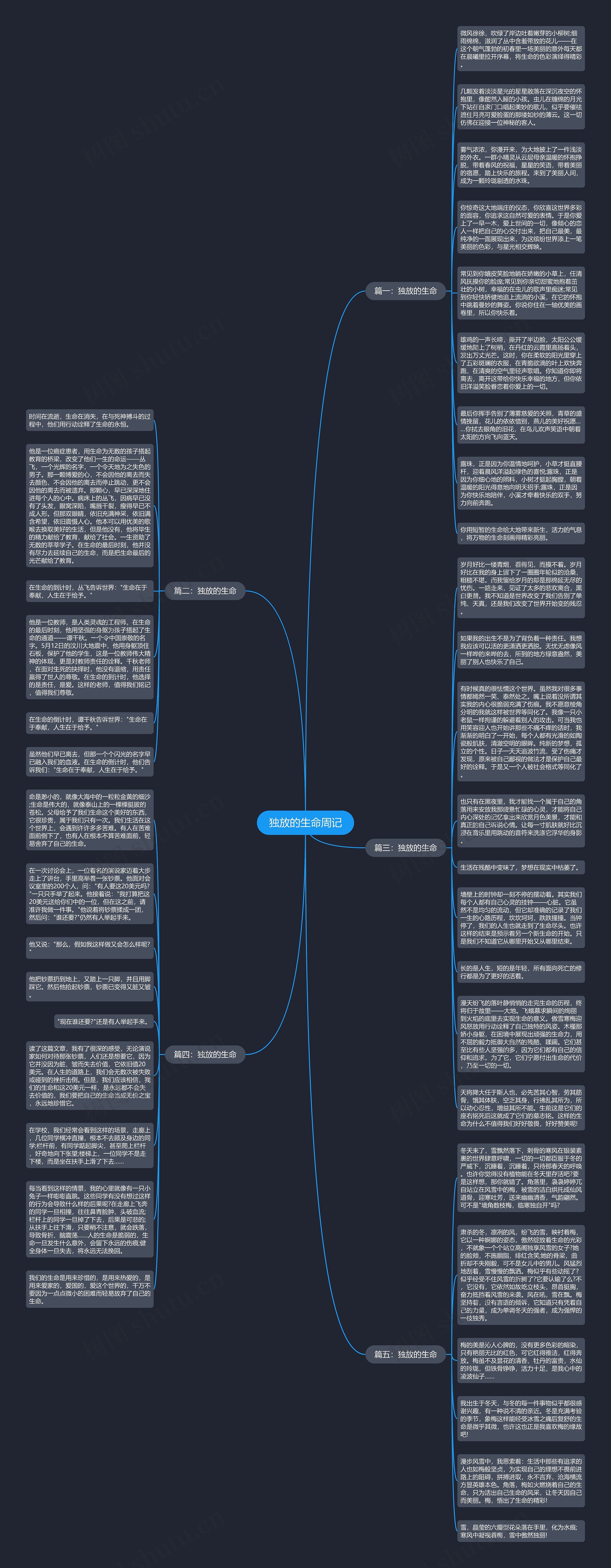独放的生命周记思维导图