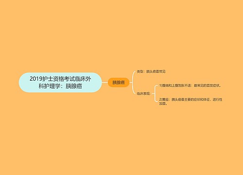 2019护士资格考试临床外科护理学：胰腺癌