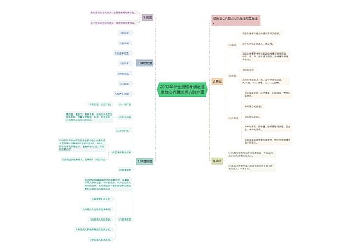 2017年护士资格考试之感染性心内膜炎病人的护理思维导图