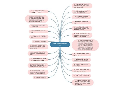 关于执行力的名言警句25条