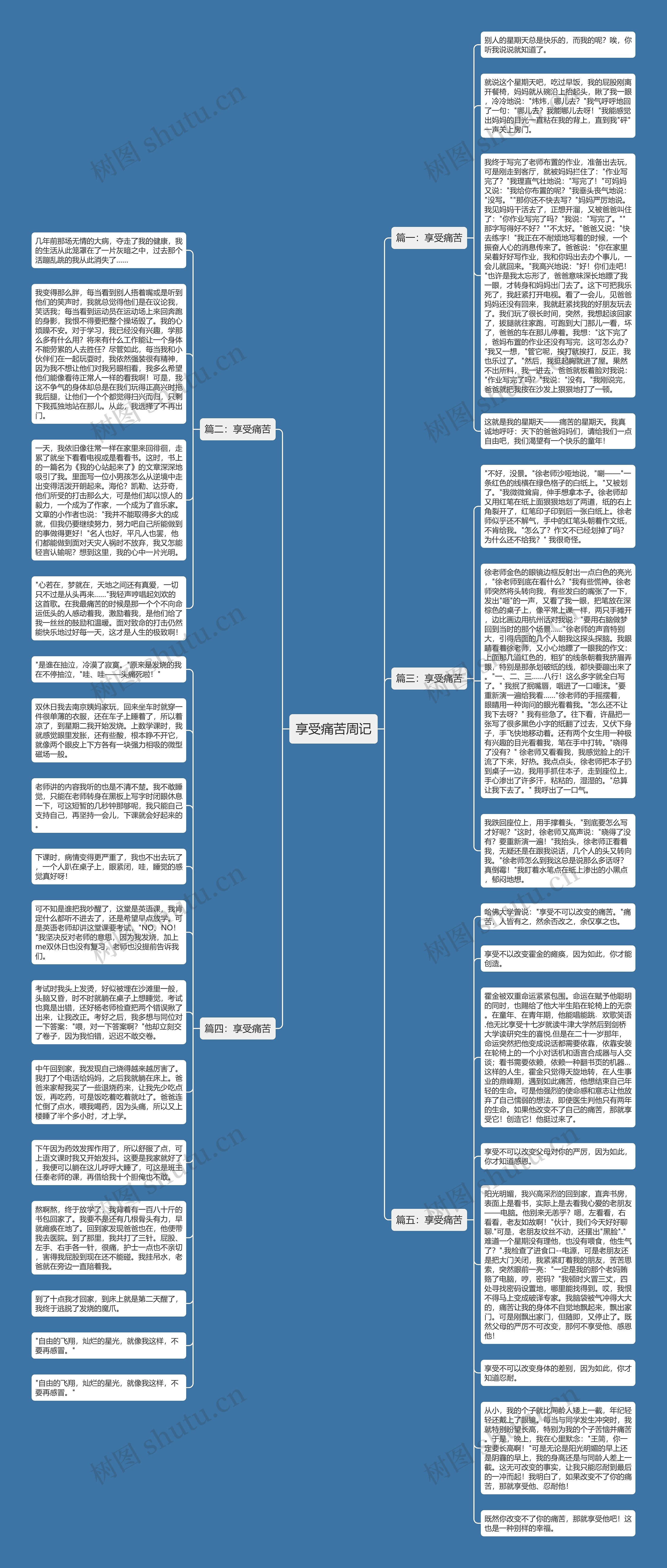 享受痛苦周记思维导图