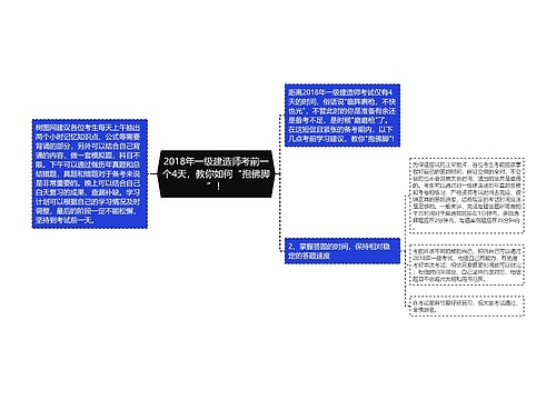 2018年一级建造师考前一个4天，教你如何“抱佛脚”！