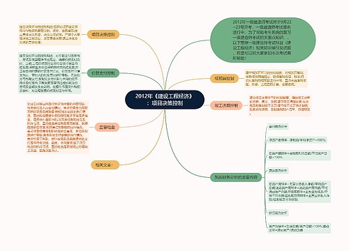 2012年《建设工程经济》：项目决策控制