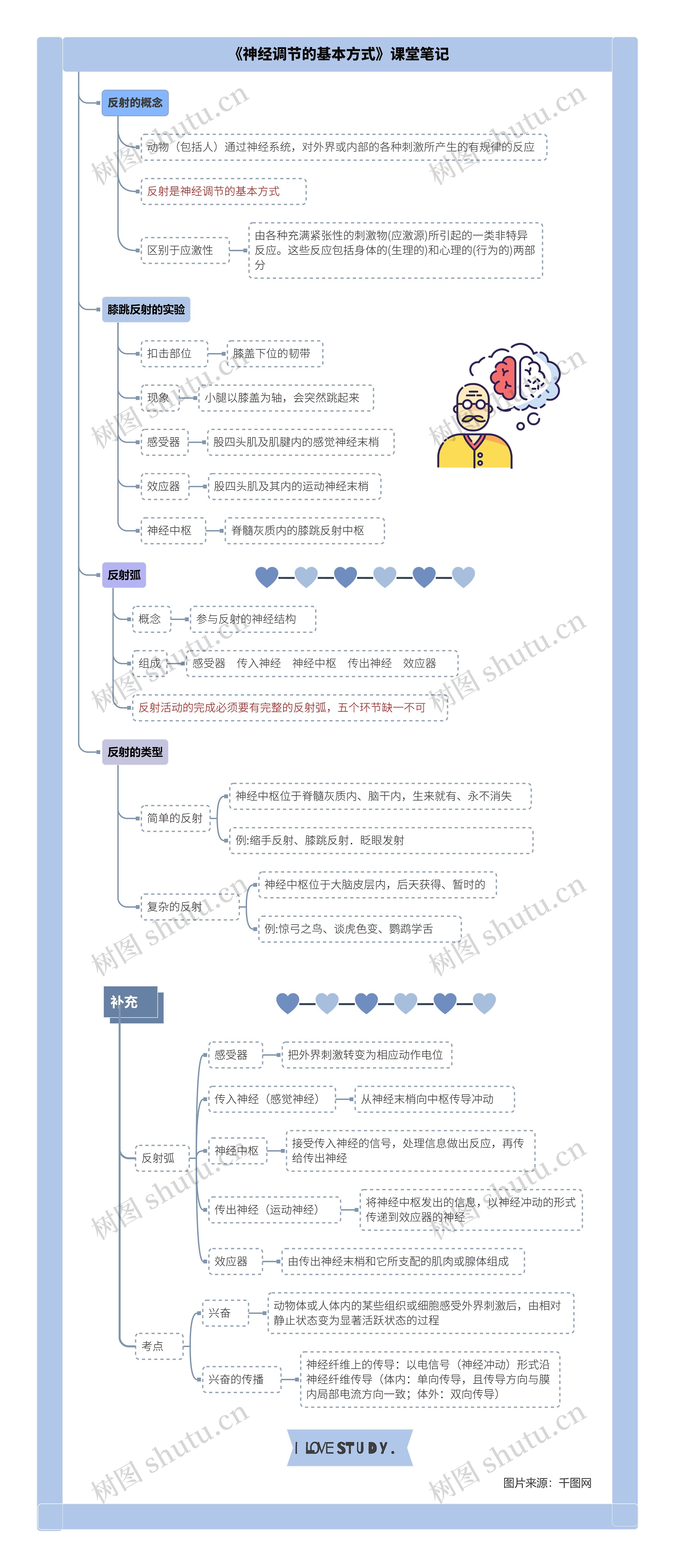 生物七年级下册第六章第三节《神经调节的基本方式》课堂笔记