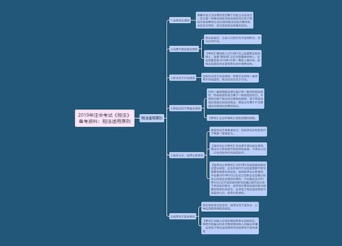 2019年注会考试《税法》备考资料：税法适用原则