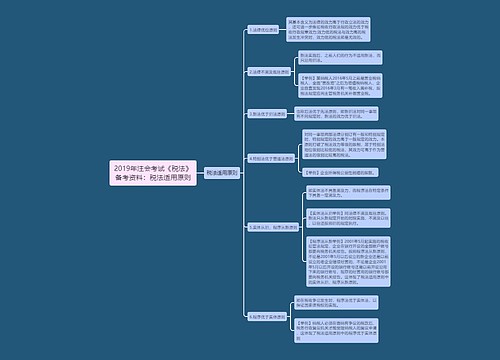 2019年注会考试《税法》备考资料:税法适用原则 2019年注会考试《税法》备考资料:税法适用原则