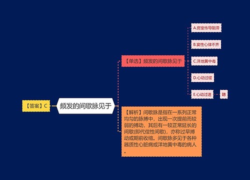 频发的间歇脉见于