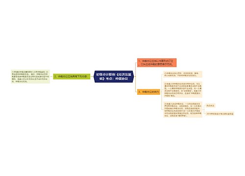 初级会计职称《经济法基础》考点：仲裁协议