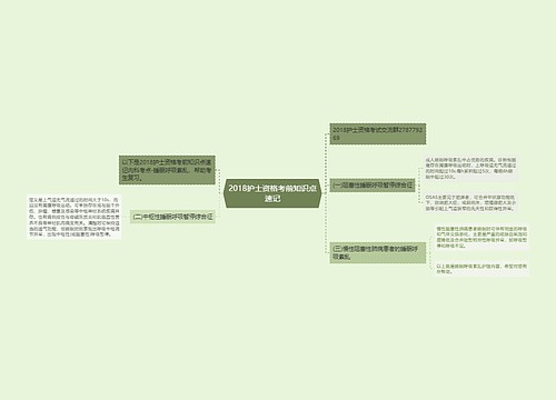 2018护士资格考前知识点速记