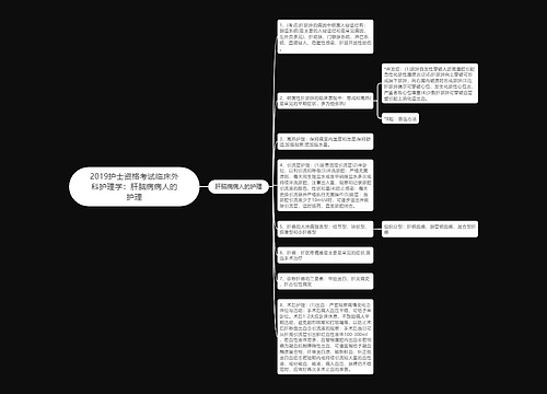 2019护士资格考试临床外科护理学：肝脑病病人的护理