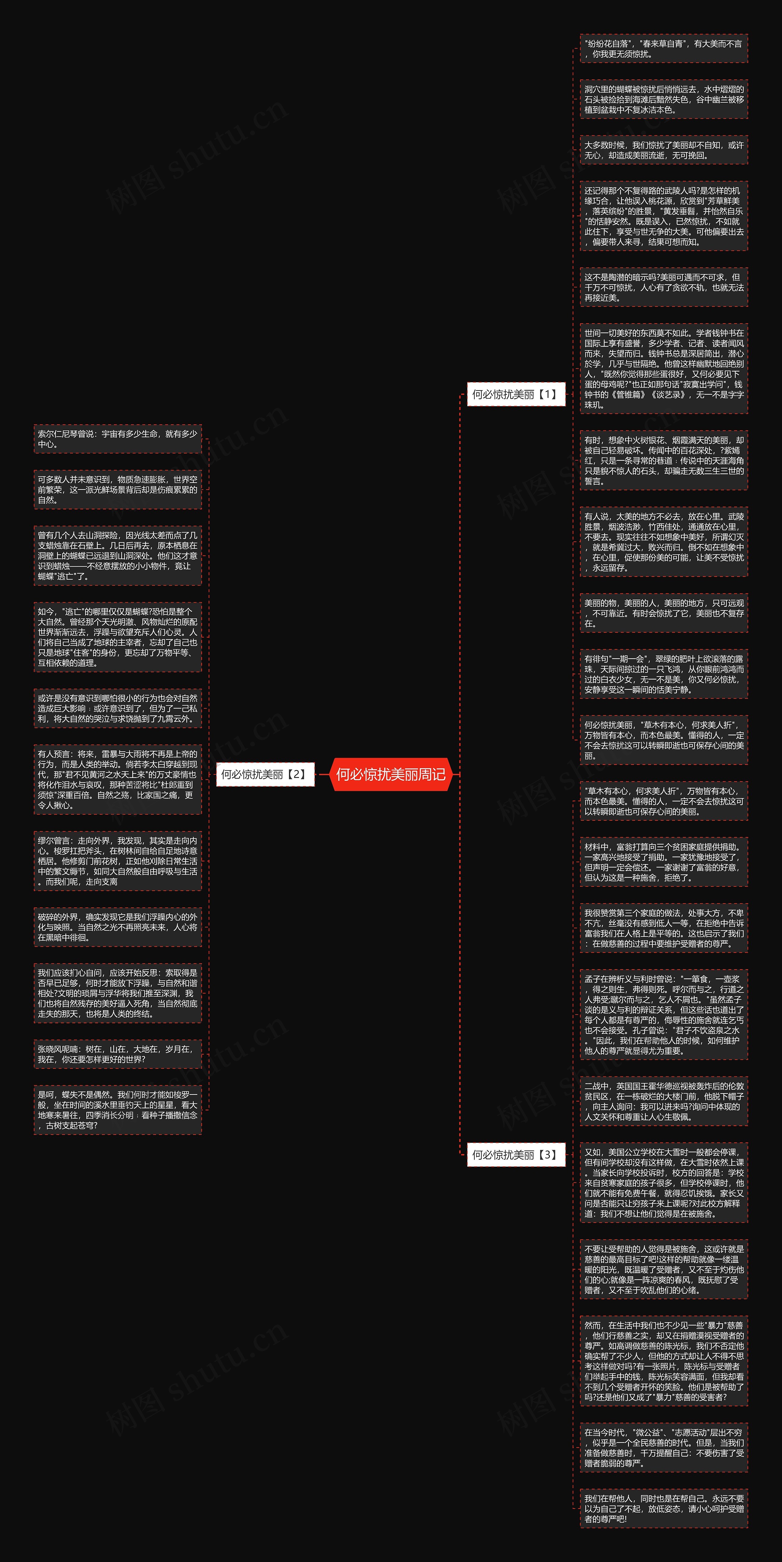 何必惊扰美丽周记思维导图
