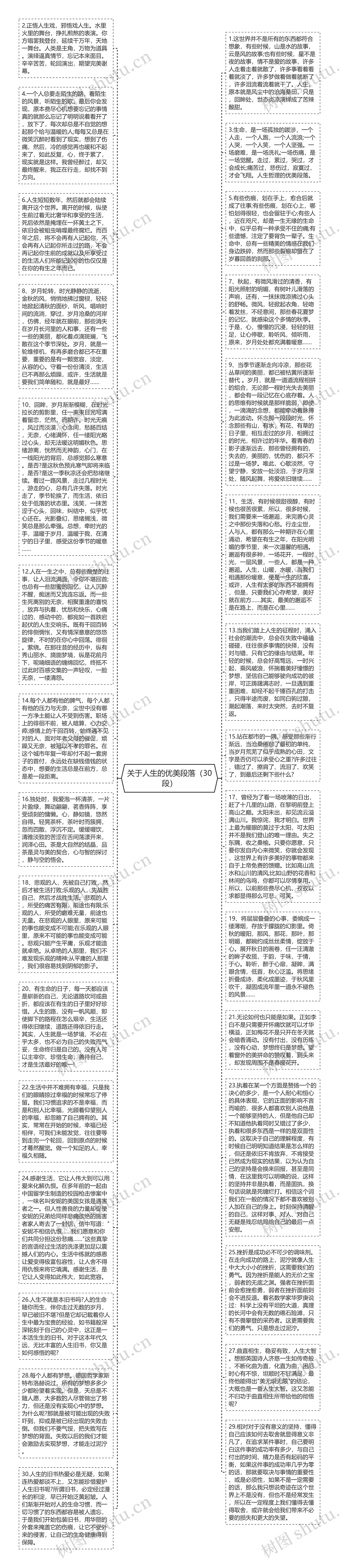 关于人生的优美段落（30段）