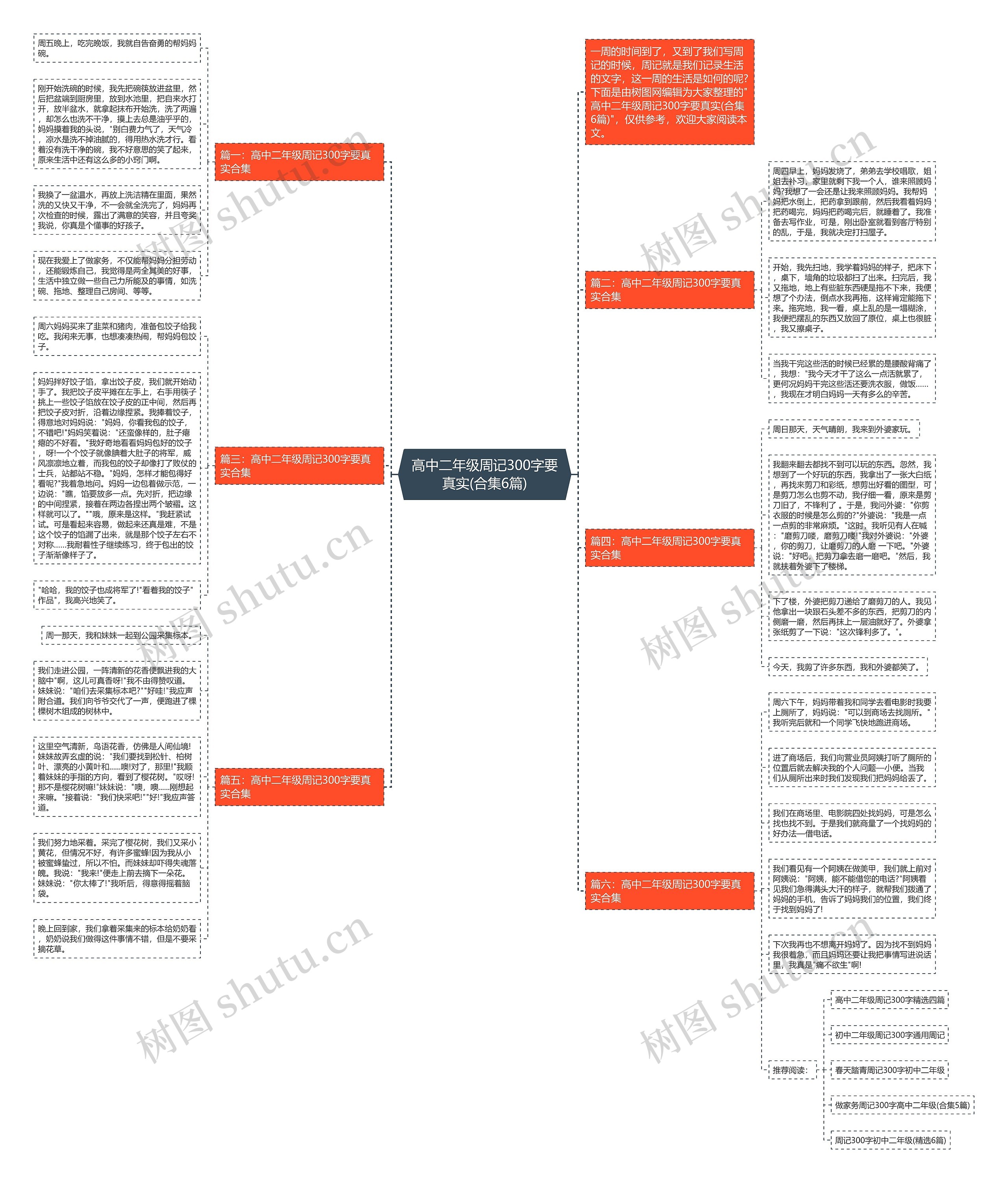 高中二年级周记300字要真实(合集6篇)思维导图