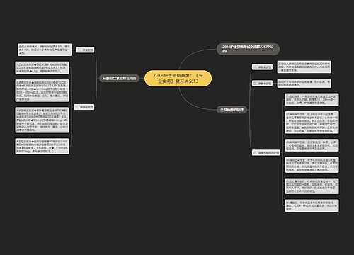 2018护士资格备考：《专业实务》复习讲义13