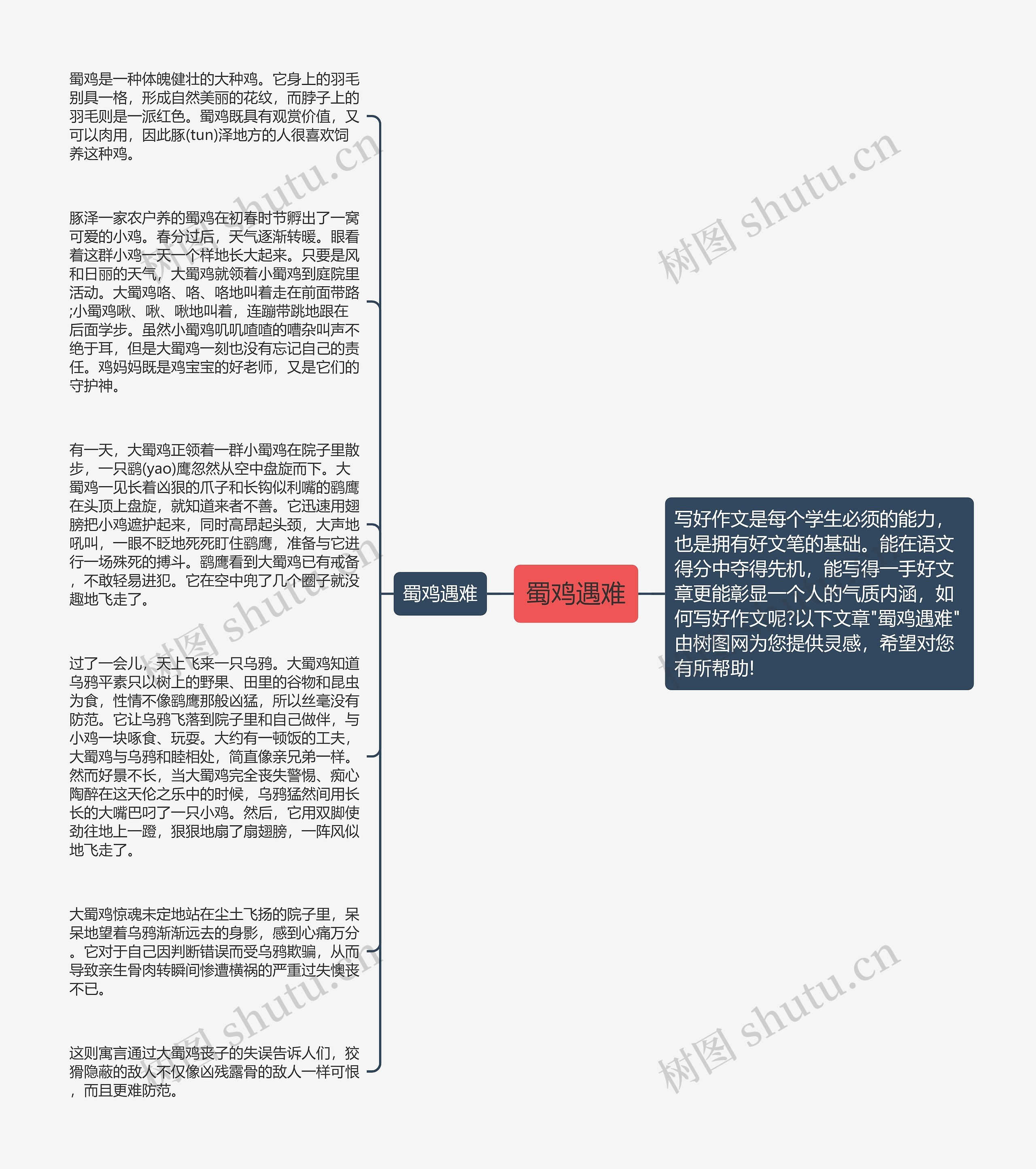 蜀鸡遇难思维导图