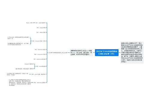 2022年下半年英语四级核心词汇记忆营（49）