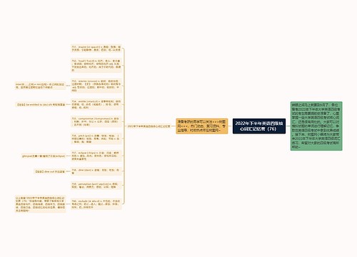2022年下半年英语四级核心词汇记忆营（76）