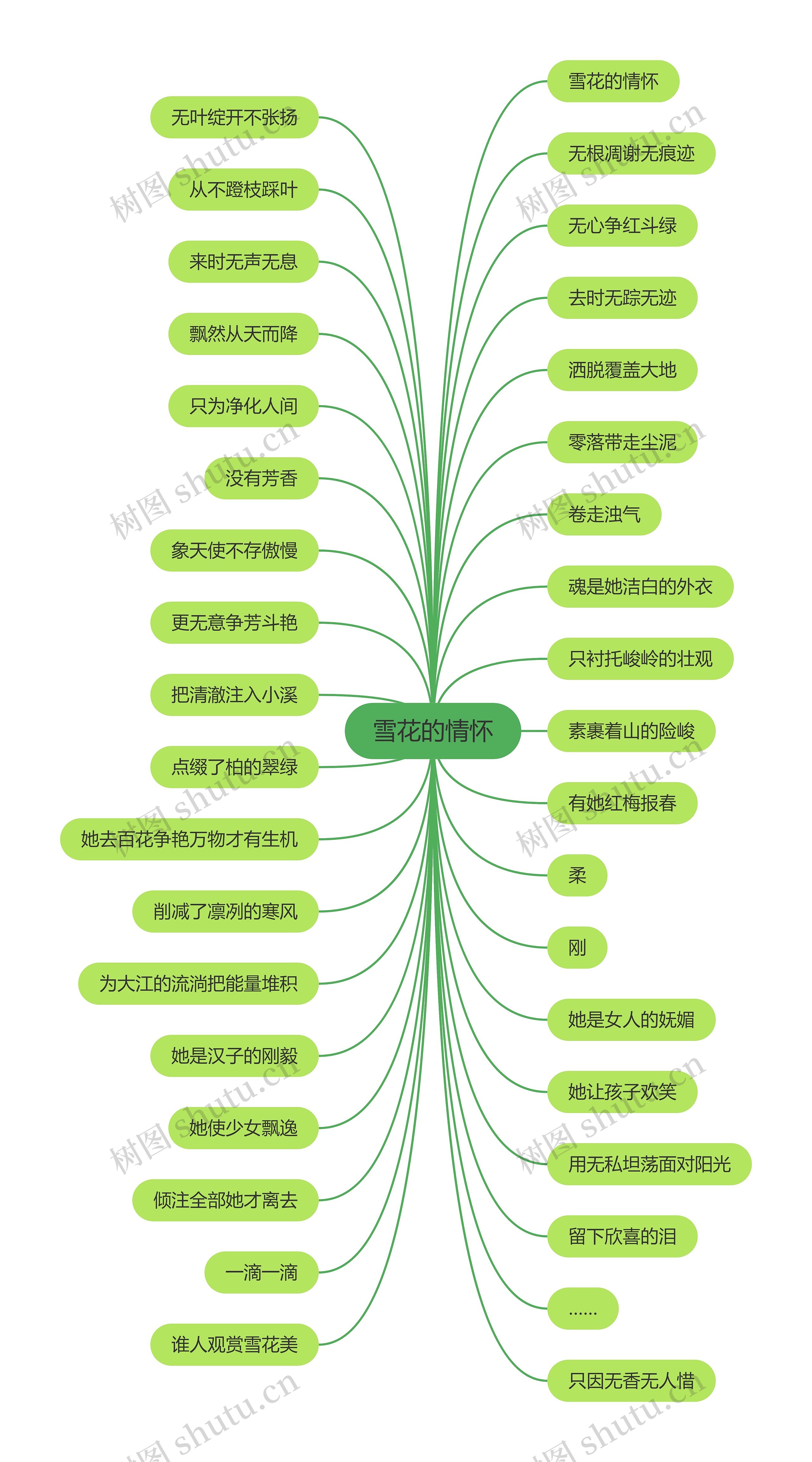 雪花的情怀思维导图