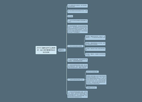 2019二建考试学习必备考点：施工项目管理目标的动态控制