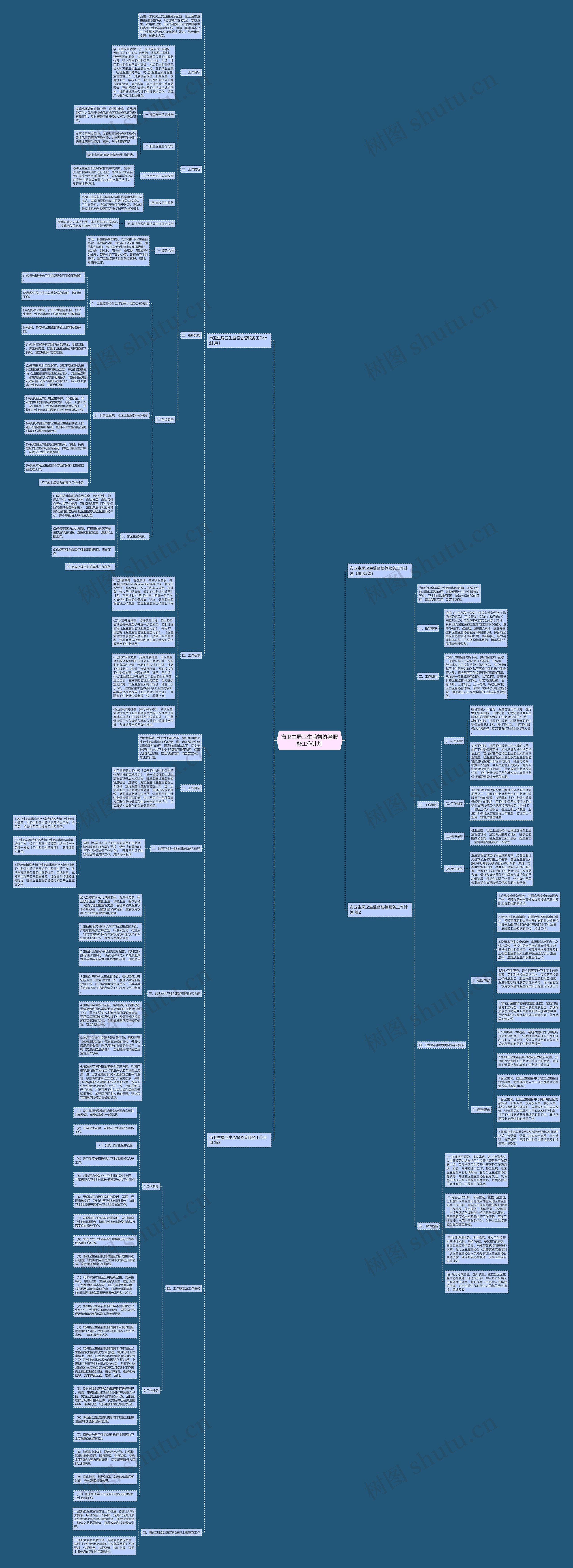市卫生局卫生监督协管服务工作计划思维导图