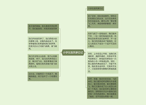 小学生放风筝日记