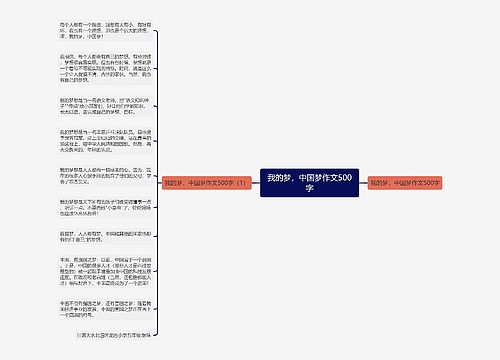 我的梦，中国梦作文500字