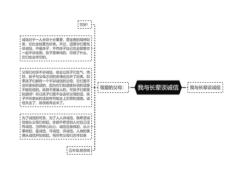 我与长辈谈诚信