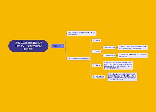 2020二级建造师培训机电工程讲义： 测量仪器的功能与使用