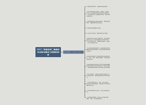 2022二级建造师二建模拟考试备考建设工程物权制度