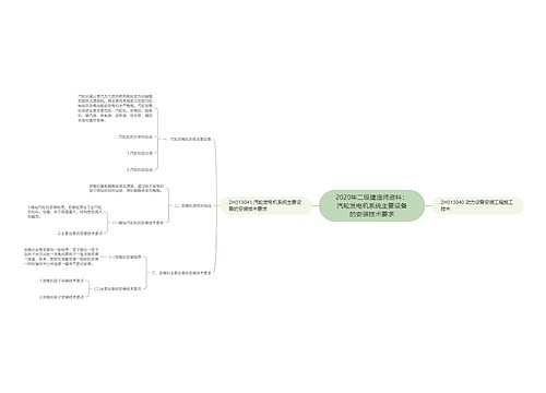 2020年二级建造师资料：汽轮发电机系统主要设备的安装技术要求