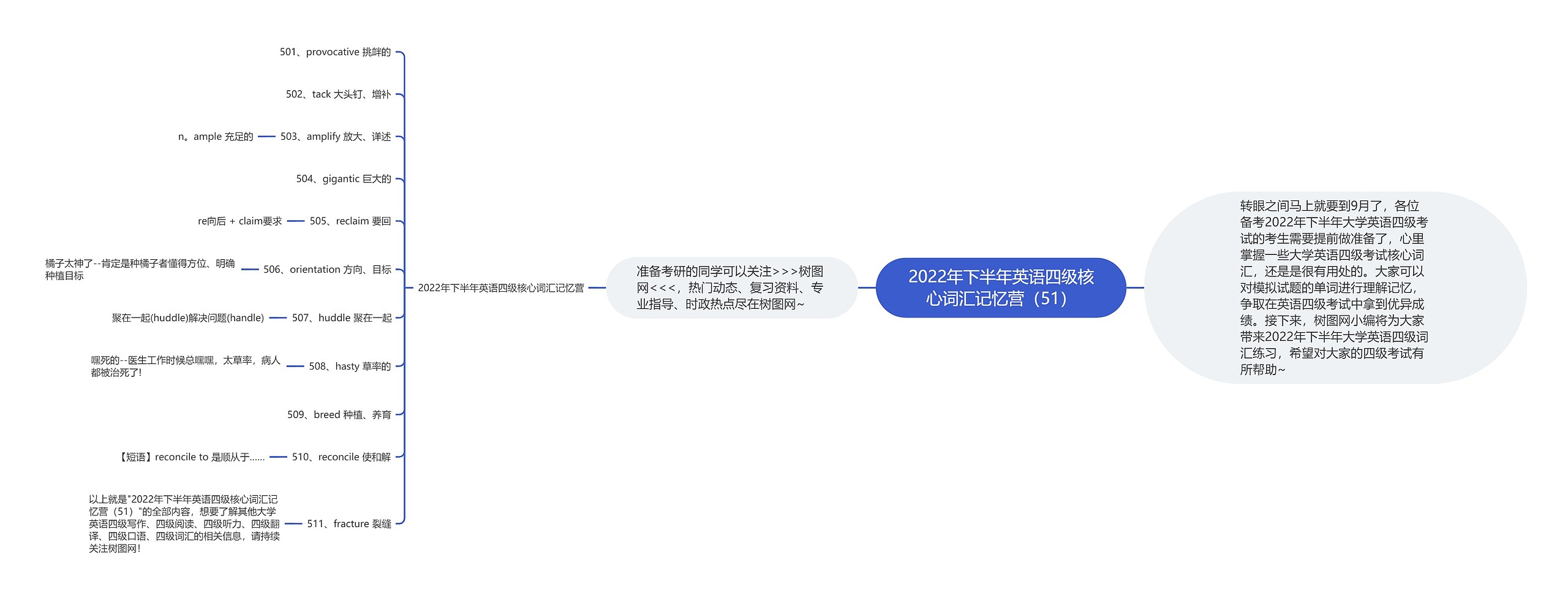 2022年下半年英语四级核心词汇记忆营（51）