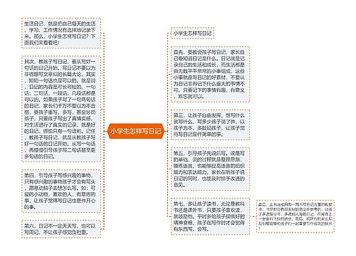 小学生怎样写日记