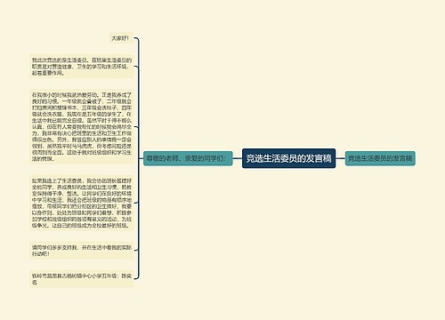 竞选生活委员的发言稿