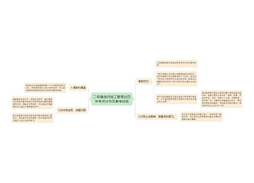 二级建造师施工管理近四年考点分布及备考经验