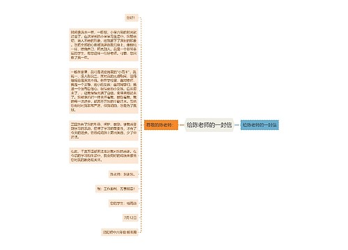 给陈老师的一封信