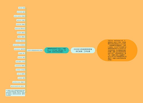 2022年12月英语四级常考词汇短语：工作态度