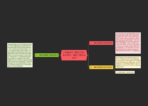 二级建造师《建筑工程》考点资料：模板工程的综合点