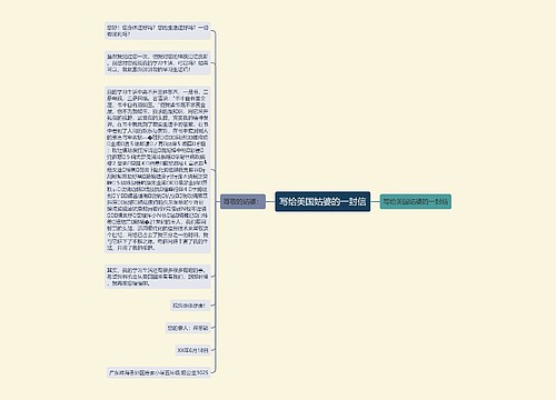 写给美国姑婆的一封信