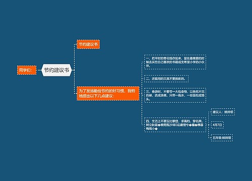 节约建议书