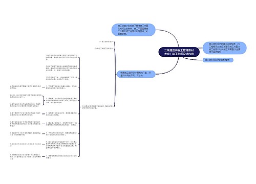 二级建造师施工管理教材考点：施工组织设计内容