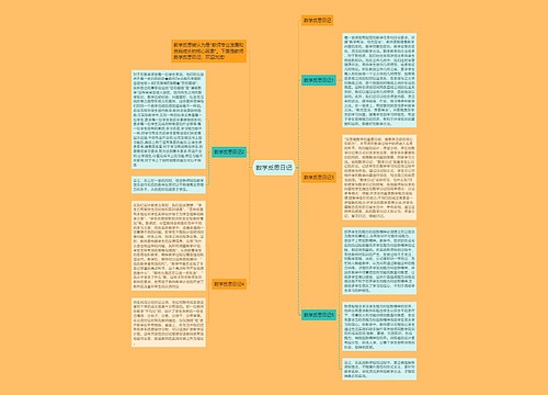数学反思日记 数学反思日记