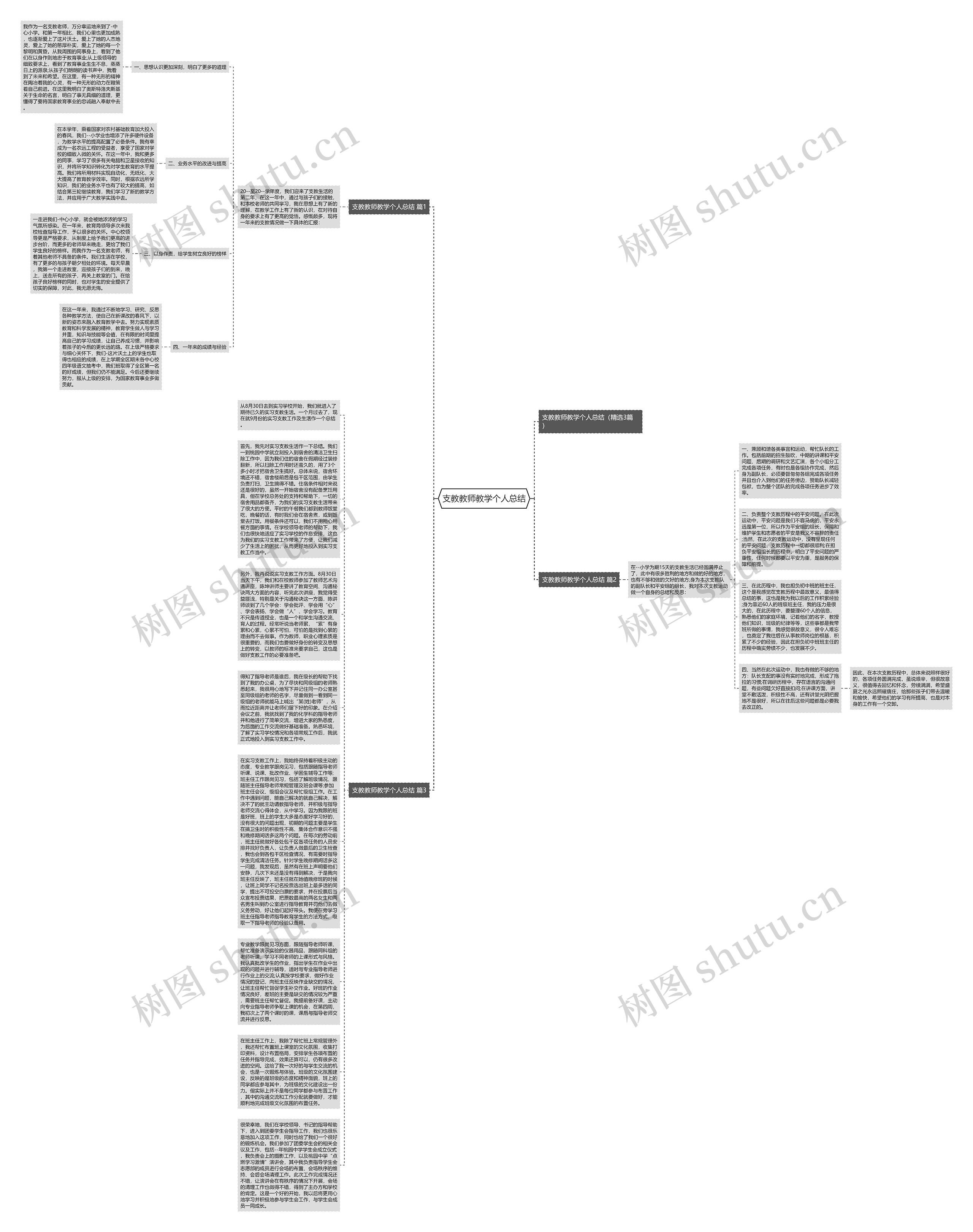 支教教师教学个人总结思维导图