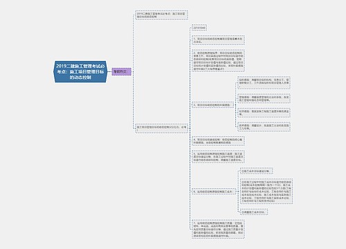 2019二建施工管理考试必考点：施工项目管理目标的动态控制