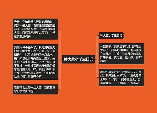 种大蒜小学生日记