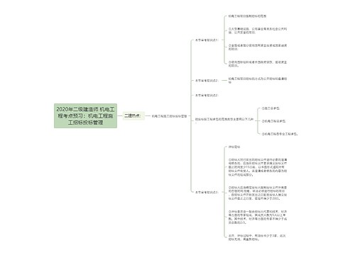 2020年二级建造师 机电工程考点预习：机电工程施工招标投标管理