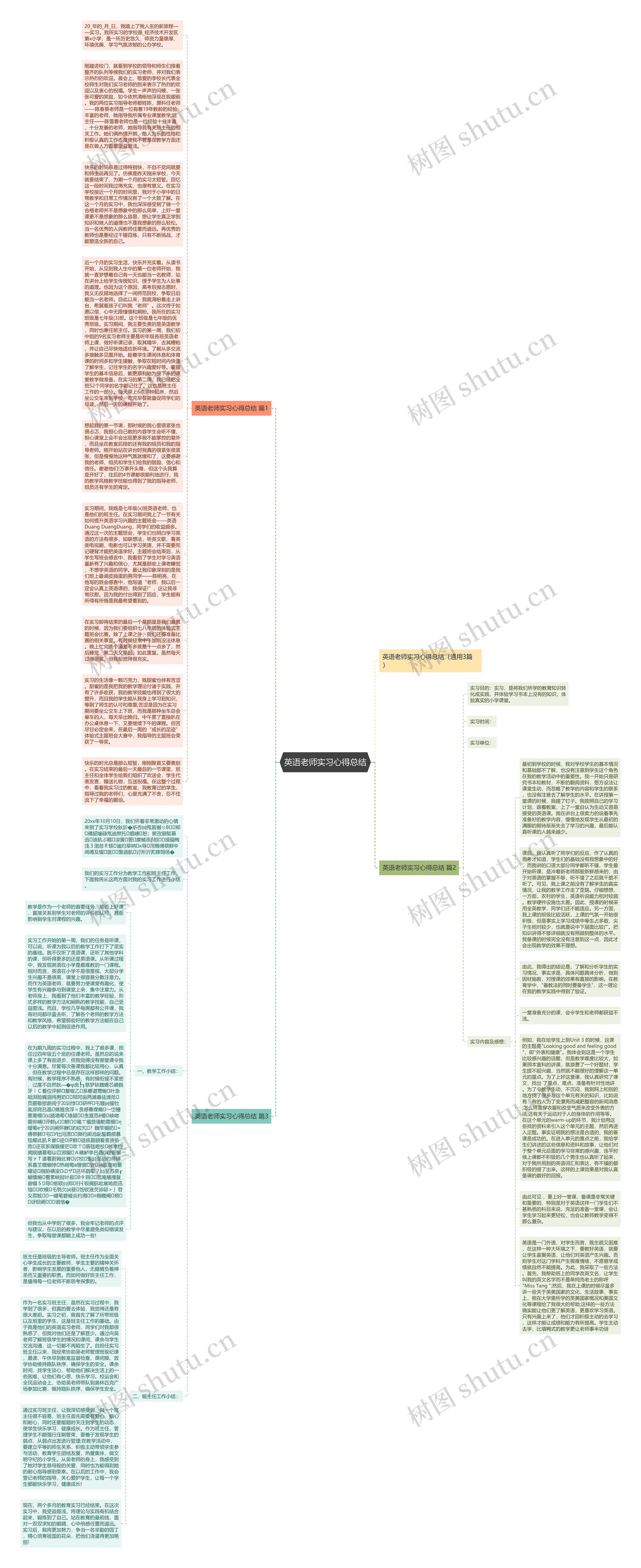英语老师实习心得总结思维导图